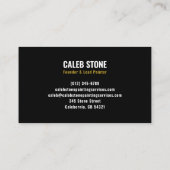 Modern Black Residential Painter & House Painting Visitekaartje (Achterkant)