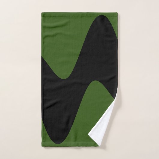 Modern Black River Forest groen Bad Handdoek (Handdoek)