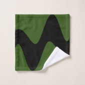 Modern Black River Forest groen Bad Handdoek (Wasdoekje)
