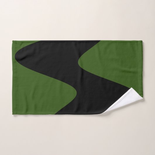 Modern Black River Forest groen Bad Handdoek (Handdoek)