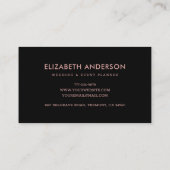 Modern Black Roos Gold Visitekaartje (Achterkant)