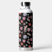 Modern Black Roze Garden Floral Waterfles (Rechts)