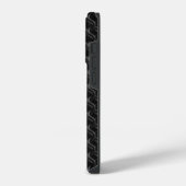 Modern Black Rubber Lattice with Name iPhone Hoesje (Linkerkant)
