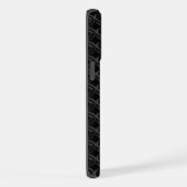 Modern Black Rubber Lattice with Name iPhone Hoesje (Rechterkant)