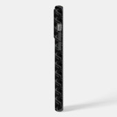 Modern Black Rubber Lattice with Name iPhone Hoesje (Linkerkant)