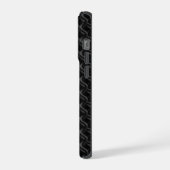 Modern Black Rubber Lattice with Name iPhone Hoesje (Linkerkant)