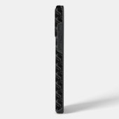 Modern Black Rubber Lattice with Name iPhone Hoesje (Linkerkant)