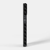Modern Black Rubber Lattice with Name iPhone Hoesje (Rechterkant)
