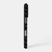 Modern Black Rubber Lattice with Name iPhone Hoesje (Rechterkant)