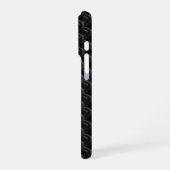 Modern Black Rubber Lattice with Name iPhone Hoesje (Linkerkant)
