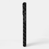 Modern Black Rubber Lattice with Name iPhone Hoesje (Linkerkant)