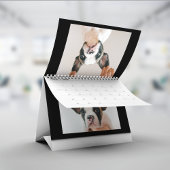 Modern Black Scrapbook Pet Photo Kalender