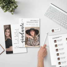 Modern Black Script 2 Photo Graduation