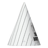 Modern Black Script 30e verjaardag Chic & Minimali Feesthoedjes (Links)