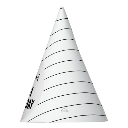 Modern Black Script 30e verjaardag Chic & Minimali Feesthoedjes (Rechts)