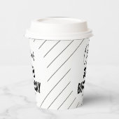 Modern Black Script 30e verjaardag Chic & Minimali Papieren Bekers (Links)