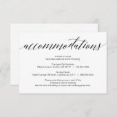 Modern Black Script, accommodaties, hotels Informatiekaartje (Voorkant / Achterkant)