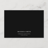 Modern Black Script Afstuderen advies Afstuderen Informatiekaartje (Achterkant)