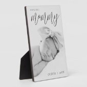 Modern Black Script Custom I Love You Mommy Photo Fotoplaat (Zijkant)