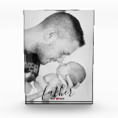 Modern Black Script Father Vast foto (Voorkant)