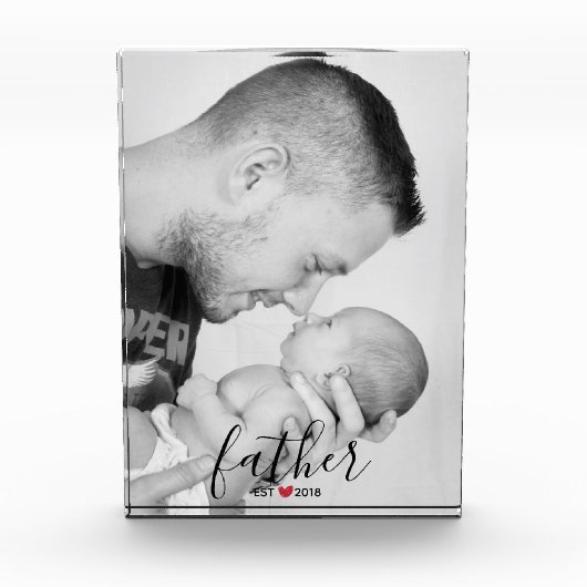 Modern Black Script Father Vast foto (Voorkant)