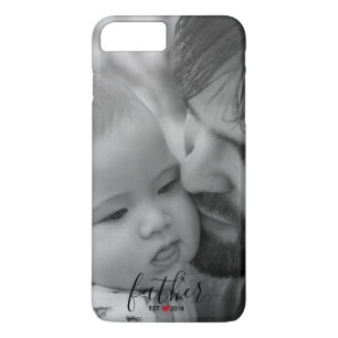 Modern Black Script Father Vast foto iPhone 8/7 Plus Hoesje