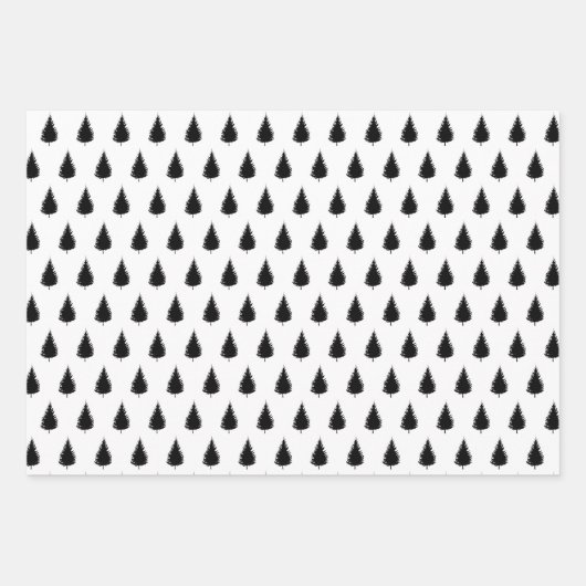 Modern Black Script "Merry Kerstmis" en Deers Inpakpapier Vel (Voorkant 3)