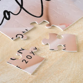 Modern Black Script Photo Afstuderen Legpuzzel (Zijkant)