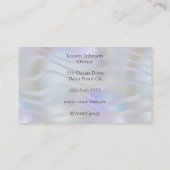 Modern Black Script Photo Makeup Visitekaartje (Achterkant)