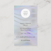 Modern Black Script Photo Makeup  Visitekaartje (Achterkant)