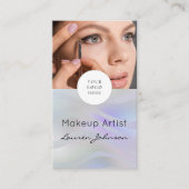 Modern Black Script Photo Makeup  Visitekaartje (Voorkant)