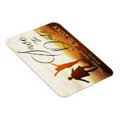 Modern Black Script Photo Wedding Save the Date Magneet (Rechterzijde)