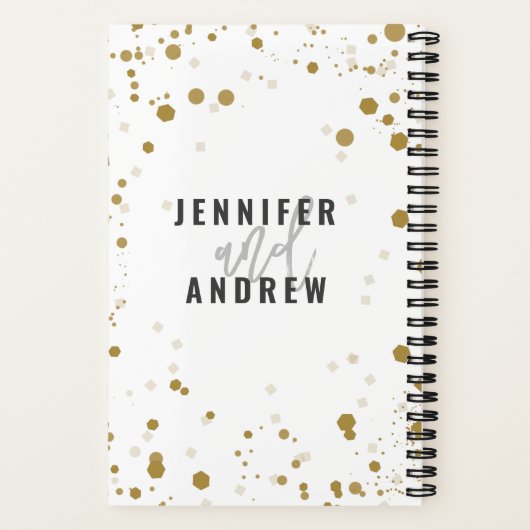 Modern Black Script Wedding Bullet Journal BUJO Notitieboek (Achterkant)