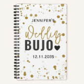 Modern Black Script Wedding Bullet Journal BUJO Notitieboek (Voorkant)