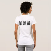 Modern Black Silhouette Unity Design T-shirt (Achterkant volledig)