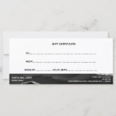 Modern Black Silver Agate Certificate Cadeaubon Ka (Achterkant)