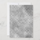 Modern Black & Silver Art Deco Rehearsal Dinner Kaart (Achterkant)