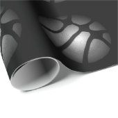Modern Black Silver Basketball Sportpatroon Cadeaupapier (Rol Hoek)