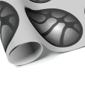 Modern Black Silver Basketball Sportpatroon Cadeaupapier (Rol Hoek)