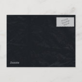 Modern Black Silver Glitter Change of Address Aankondigingskaart (Achterkant)