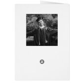 Modern Black Sketch Gradup Cap Foto Afstuderen (Achterkant)