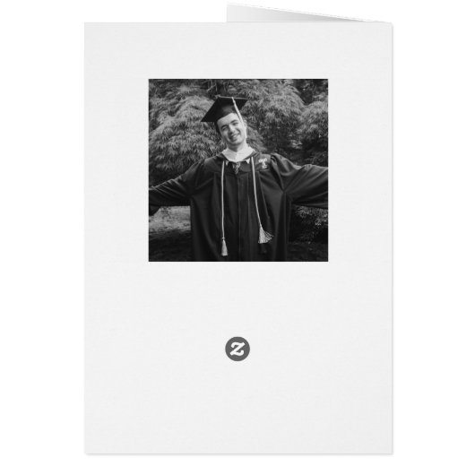 Modern Black Sketch Gradup Cap Foto Afstuderen (Achterkant)