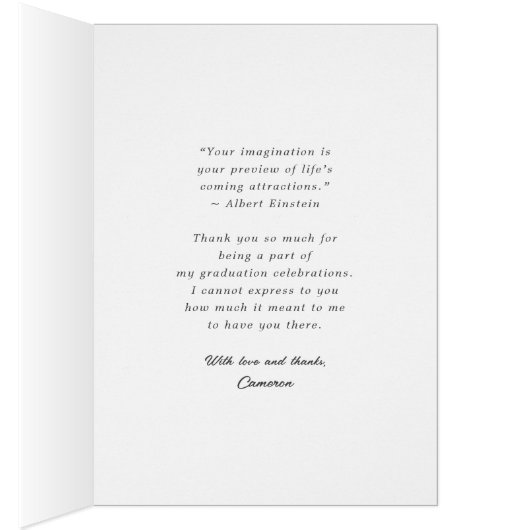 Modern Black Sketch Gradup Cap Foto Afstuderen (Binnen (Rechts))