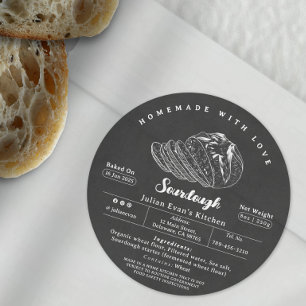 Modern Black Sourdough Zelfgemaakte Cottage Law La Ronde Sticker