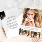 Modern Black Splashes Graduation Party Kaart