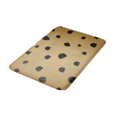 Modern Black Spot Goldenrod Gold Beige Tan Badmat (Gekanteld)