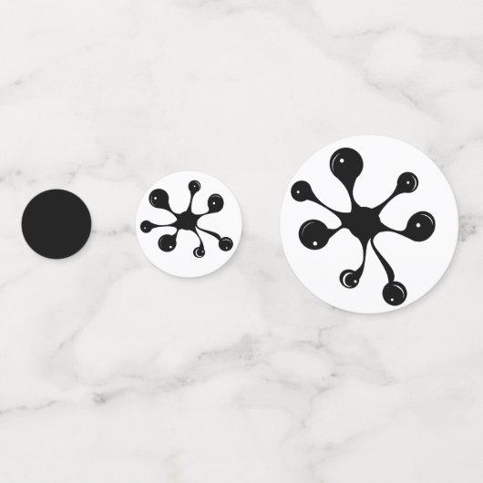 Modern Black Stain Afstuderen Confetti (Achterkanten)