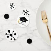 Modern Black Stain Afstuderen Confetti (Groep)