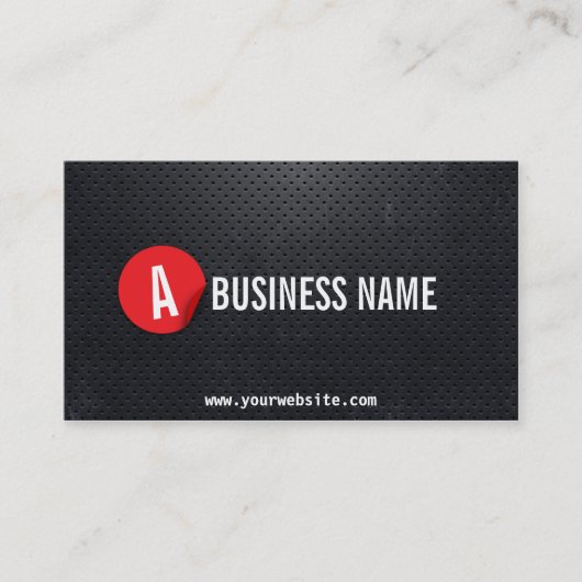 Modern Black Steel Photographer Visitekaartje (Voorkant)