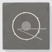 Modern Black Stenen Onderzetter (Voorkant)